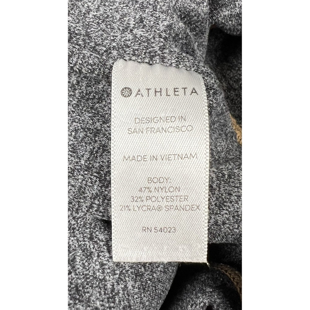 ATHLETA Gray Leggings Womens Size XSP Gold Stitching Pockets‎ Performance Yoga - Picture 9 of 13